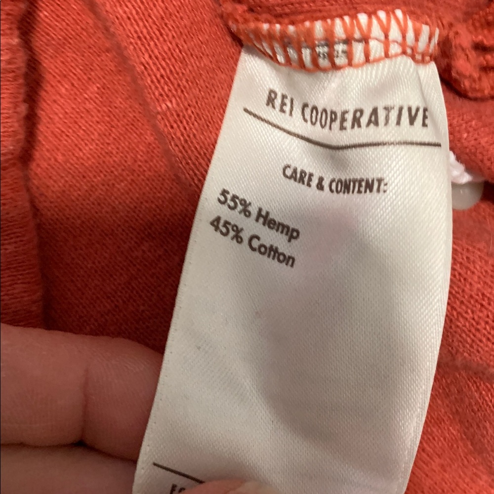REI Wallace Lake Orange Button Neck Sweatshirt - Picture 8 of 8